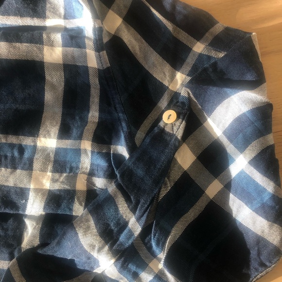 Liverpool Los Angeles Womens Plaid Navy , White size S shirt - Picture 6 of 8